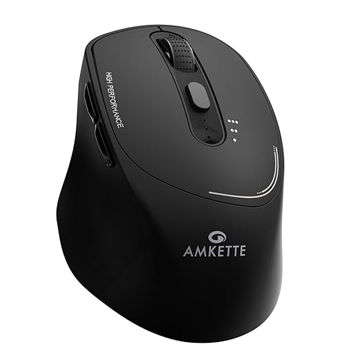Amkette Hush Pro quietest computer mouse black design