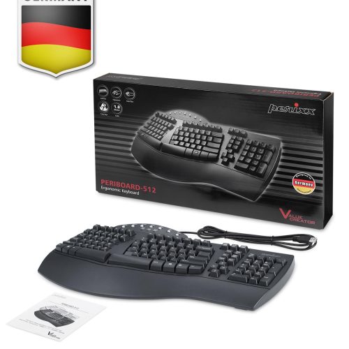 Ergonomic key board with palm rest for comfort