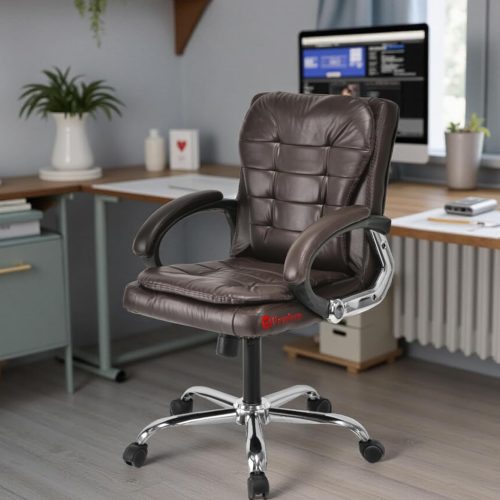 Stainless Steel Office Desk Chair Ergonomic with Cushions
